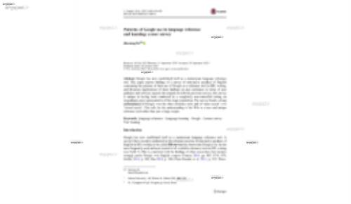 Patterns of Google use in language reference and learning: a user survey